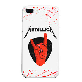 Чехол для iPhone 7Plus/8 Plus матовый с принтом METALLICA (Z) в Курске, Силикон | Область печати: задняя сторона чехла, без боковых панелей | kurt kobein | metallica | rock | курт кобейн | металика | металлика | рок | супер звезда