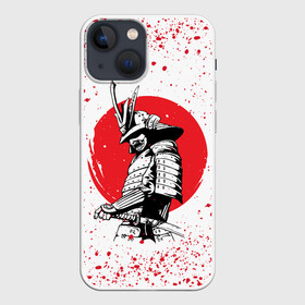Чехол для iPhone 13 mini с принтом САМУРАЙ В КАПЛЯХ КРОВИ | SAMURAI IN DROPS OF BLOOD (Z) в Курске,  |  | samurai | буке | воин | вояк | мононофу | мститель | мушя | ниндзя | сабурай | самурай | самурай в крови | слуга | солдат | цувамоно