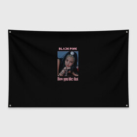 Флаг-баннер с принтом BLACKPINK - Jennie в Курске, 100% полиэстер | размер 67 х 109 см, плотность ткани — 95 г/м2; по краям флага есть четыре люверса для крепления | black pink | blackpink | how you like that | jenni | jennie | jiso | jisoo | k pop | kpop | lisa | rose | блэк пинк | блэкпинк | джени | дженни | джизо | джисо | джисоо | к поп | кей поп | корея | лиза | лиса | роза | роуз | роус | черно розовый