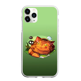 Чехол для iPhone 11 Pro Max матовый с принтом Catbus Studio Ghibli Котобус в Курске, Силикон |  | catbus | studio ghibli | susuwatari | аниме | детский | зеленые | картинка | кот | котенок | котик | котобус | котобусенок | милый | миядзаки | мур | мурчание | персонаж | рисунок | рыжий | сажа | студия гибли | тоторо