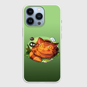 Чехол для iPhone 13 Pro с принтом Catbus Studio Ghibli Котобус в Курске,  |  | catbus | studio ghibli | susuwatari | аниме | детский | зеленые | картинка | кот | котенок | котик | котобус | котобусенок | милый | миядзаки | мур | мурчание | персонаж | рисунок | рыжий | сажа | студия гибли | тоторо