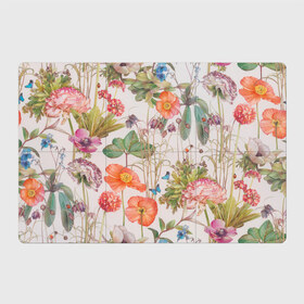 Магнитный плакат 3Х2 с принтом Цветы в Курске, Полимерный материал с магнитным слоем | 6 деталей размером 9*9 см | 2020 | бабочки | летний принт | лето | листья | повседневный принт | цветной принт | цветы | ягоды