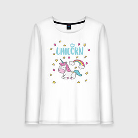 Женский лонгслив хлопок с принтом Единорог Unicorn в Курске, 100% хлопок |  | love | pink | rose | unicorn | девочке | единорог | единорогигрушка | единорогмосква | лошадь | любовь | милая | пони | радуга | роза | розовая | сердечки | сердце | сказка | сказочки | сказочная | фиолетовая