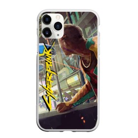 Чехол для iPhone 11 Pro Max матовый с принтом Cyberpunk 2077 city в Курске, Силикон |  | Тематика изображения на принте: 