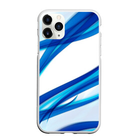 Чехол для iPhone 11 Pro Max матовый с принтом STRIPES BLUE в Курске, Силикон |  | Тематика изображения на принте: abstract | abstraction | geometry | line | pattern | psy | абстрактный | абстракция | геометрия | краски | кубики | линии | неоновые | неоновый | психоделика | текстура