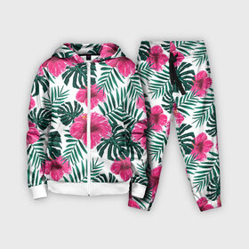 Детский костюм 3D с принтом Гавайский гибискус в Курске,  |  | flower | hawaii | hibiscus | palms | summer | sun | ботаника | гаваи | гавайи | гавайка | гавайская | гибискус | красочная | летняя | лето | листья | отдых | отпуск | пальма | пальмы | пляж | растения | символ