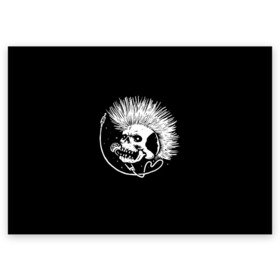 Поздравительная открытка с принтом Панк (Z) в Курске, 100% бумага | плотность бумаги 280 г/м2, матовая, на обратной стороне линовка и место для марки
 | shaman | skull | вождь | гот | дух | кладбище | мертвец | мертвый | микрофон | музыка | панк | перья | принт | рок | скелет | хой | череп | шаман | эмо | эракез