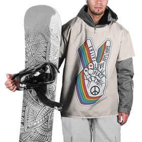 Накидка на куртку 3D с принтом PEACE and LOVE (Z) в Курске, 100% полиэстер |  | Тематика изображения на принте: hope | love | peace | два пальца | жесть | знак | любить | любовь | мир | радуга | хипи | хиппи