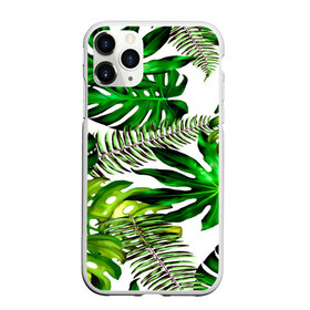 Чехол для iPhone 11 Pro Max матовый с принтом ГАВАЙСКИЕ ЛИСТЬЯ в Курске, Силикон |  | summer | tropic | жара | летний | лето | отдых | пальмы | природа | текстура | тропикано | тропики