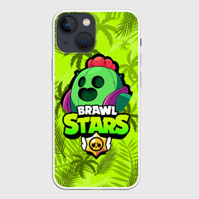 Чехол для iPhone 13 mini с принтом BRAWL STARS SPIKE | СПАЙК в Курске,  |  | bibi | brawl stars | coach mike | crow | evil gene | gale | gene | leon | leon shark | max | mecha crow | mortis | mr.p | nani | phoenix | sally leon | sandy | spike | sprout | surge | tara | virus 8 bit | werewolf | волна | ворон | джин | л