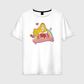Женская футболка хлопок Oversize с принтом Sleeping Beauty Aurora в Курске, 100% хлопок | свободный крой, круглый ворот, спущенный рукав, длина до линии бедер
 | aurora | disney princess | sleeping beauty | vdkimel | аврора | спящая красавица