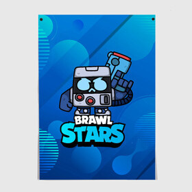 Постер с принтом virus 8 bit brawl stars Blue в Курске, 100% бумага
 | бумага, плотность 150 мг. Матовая, но за счет высокого коэффициента гладкости имеет небольшой блеск и дает на свету блики, но в отличии от глянцевой бумаги не покрыта лаком | Тематика изображения на принте: 8 | 8 bit | 8 бит | 8бит | brawl | brawl stars | brawlstars | brawl_stars | jessie | бравл | бравлстарс