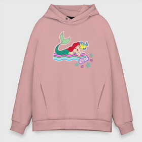 Мужское худи Oversize хлопок с принтом The Little Mermaid Ariel в Курске, френч-терри — 70% хлопок, 30% полиэстер. Мягкий теплый начес внутри —100% хлопок | боковые карманы, эластичные манжеты и нижняя кромка, капюшон на магнитной кнопке | ariel | disney princess | the little mermaid | vdkimel | ариэль | русалочка