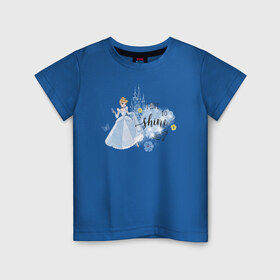 Детская футболка хлопок с принтом Cinderella Disney Princess в Курске, 100% хлопок | круглый вырез горловины, полуприлегающий силуэт, длина до линии бедер | cinderella | disney princess | vdkimel | золушка
