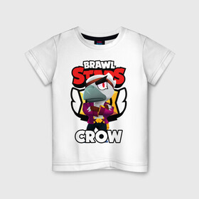 Детская футболка хлопок с принтом БРАВЛ СТАРС CROW | ВОРОН в Курске, 100% хлопок | круглый вырез горловины, полуприлегающий силуэт, длина до линии бедер | brawl stars | crow | gale | leon | leon shark | max | mr.p | palmen | rainbow | sally leon | shark | sprout | tara | tropical sprout | virus 8 bit | werewolf leon | акула | берли | бравл старс | ворон | макс | оборотень | пальмы | радуга |