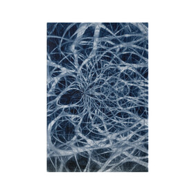 Обложка для паспорта матовая кожа с принтом Нервная система в Курске, натуральная матовая кожа | размер 19,3 х 13,7 см; прозрачные пластиковые крепления | Тематика изображения на принте: big picture | exclusive merch | картинки | клетки | линии | мозг | нейроны | прикольные | пульс | сеть | текстуры | точки | тренды | узоры