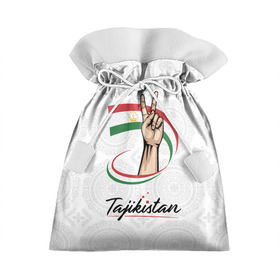 Подарочный 3D мешок с принтом Таджикистан в Курске, 100% полиэстер | Размер: 29*39 см | asia | crown | emblem | flag | gesture | hand | republic | sign | stars | state | tajikistan | victory | азия | государство | жест | звезды | знак | корона | победа | республика | рука | таджикистан | флаг | эмблема