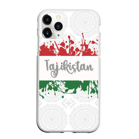 Чехол для iPhone 11 Pro матовый с принтом Таджикистан в Курске, Силикон |  | asia | blots | drops | flag | paint | republic of tajikistan | splashes | state | азия | брызги | государство | капли | кляксы | краска | республика | таджикистан | флаг