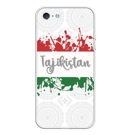Чехол для iPhone 5/5S матовый с принтом Таджикистан в Курске, Силикон | Область печати: задняя сторона чехла, без боковых панелей | asia | blots | drops | flag | paint | republic of tajikistan | splashes | state | азия | брызги | государство | капли | кляксы | краска | республика | таджикистан | флаг