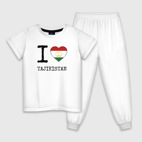 Детская пижама хлопок с принтом Таджикистан в Курске, 100% хлопок |  брюки и футболка прямого кроя, без карманов, на брюках мягкая резинка на поясе и по низу штанин
 | asia | coat of arms | flag | heart | i | love | ornament | patterns | republic | state | tajikistan | азия | герб | государство | люблю | орнамент | республика | сердце | таджикистан | узоры | флаг | я