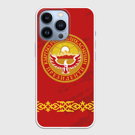 Чехол для iPhone 13 Pro с принтом Киргизия в Курске,  |  | asia | coat of arms | eagle | kgz | kyrgyz republic | kyrgyzstan | ornament | state | sun | азия | герб | государство | киргизия | киргизская республика | кыргыз республикасы | кыргызстан | орел | орнамент | солнце