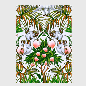 Скетчбук с принтом Обезьяны персики пальмы лето в Курске, 100% бумага
 | 48 листов, плотность листов — 100 г/м2, плотность картонной обложки — 250 г/м2. Листы скреплены сверху удобной пружинной спиралью | Тематика изображения на принте: 2020 | весна | животный | зеленый | лето | листики | листочки | листья | макаки | мартышки | обезьяны | отдых | отпуск | пальмы | паттерн | персики | повседневность | редкие | рисунок | средний | тропики