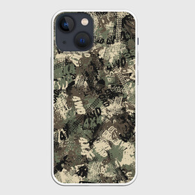Чехол для iPhone 13 mini с принтом Off Road камуфляж в Курске,  |  | 4wd | 4х4 | бездорожье | внедорожник | камуфляж | милитари | паттерн | полный привод | ралли | хаки