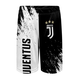 Детские спортивные шорты 3D с принтом JUVENTUS. в Курске,  100% полиэстер
 | пояс оформлен широкой мягкой резинкой, ткань тянется
 | cr7 | juve | juventus | ronaldo | роналдо | ювентус