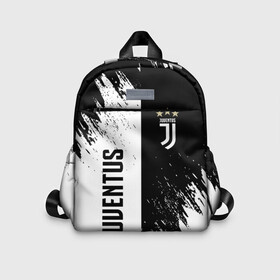 Детский рюкзак 3D с принтом JUVENTUS. в Курске, 100% полиэстер | лямки с регулируемой длиной, сверху петелька, чтобы рюкзак можно было повесить на вешалку. Основное отделение закрывается на молнию, как и внешний карман. Внутри дополнительный карман. По бокам два дополнительных кармашка | Тематика изображения на принте: cr7 | juve | juventus | ronaldo | роналдо | ювентус