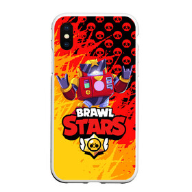 Чехол для iPhone XS Max матовый с принтом BRAWL STARS SURGE в Курске, Силикон | Область печати: задняя сторона чехла, без боковых панелей | brawl stars | crow | gale | leon | leon shark | max | nani | sally leon | shark | sprout | surge | tara | virus 8 bit | werewolf leon | акула | берли | бравл старс | ворон | макс | нани | оборотень