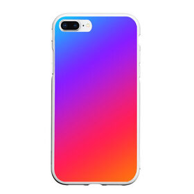 Чехол для iPhone 7Plus/8 Plus матовый с принтом Градиент в Курске, Силикон | Область печати: задняя сторона чехла, без боковых панелей | градиент | оранжевый | розовый | синий | фиолетовый