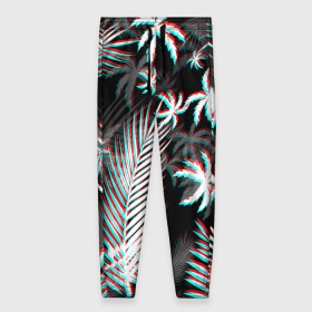 Женские брюки 3D с принтом ПАЛЬМЫ | TROPICAL GLITCH в Курске, полиэстер 100% | прямой крой, два кармана без застежек по бокам, с мягкой трикотажной резинкой на поясе и по низу штанин. В поясе для дополнительного комфорта — широкие завязки | glitch | hotline miami | neon | new retro wave | outrun | outrun electro | paints | palmen | rainbow | retro | retrowave | summer | synth | synthwave | tropical | глитч | краски | лето | неон | пальмы | радуга | ретро | тропики | хотлайн 