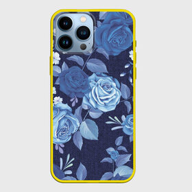 Чехол для iPhone 13 Pro Max с принтом Джинса Розы в Курске,  |  | denim | flowers | jeans | rose | деним | джинса | джинсовый | джинсы | розы | ткань | цветы