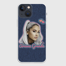 Чехол для iPhone 13 mini с принтом Ariana Grande Jeans в Курске,  |  | ariana grande | grande | heart | jeans | pink | team | ариана гранде | гранде | джинса | джинсовый | джинсы | для фанатов | надпись | попса | розовый | сердечки | синий | текстура | фанатам