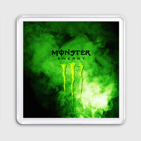 Магнит 55*55 с принтом MONSTER ENERGY в Курске, Пластик | Размер: 65*65 мм; Размер печати: 55*55 мм | brend | green | monster energy | андреналин | бренд | зеленый | логотип | монстр | напиток | энергетик | энергия