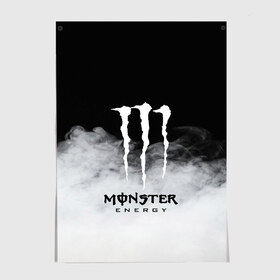 Постер с принтом MONSTER ENERGY BLACK в Курске, 100% бумага
 | бумага, плотность 150 мг. Матовая, но за счет высокого коэффициента гладкости имеет небольшой блеск и дает на свету блики, но в отличии от глянцевой бумаги не покрыта лаком | brend | green | monster energy | андреналин | бренд | зеленый | логотип | монстр | напиток | энергетик | энергия