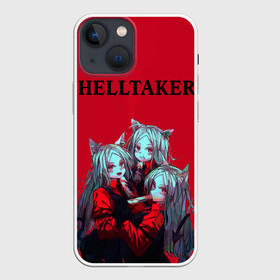 Чехол для iPhone 13 mini с принтом HELLTAKER в Курске,  |  | anime | azazel | beelzebub | cerberus | helltaker | judgement | justice | lucifer | malina | modeus | pandemonica | zdrada | аниме | здрада | люцифер | малина | модеус | пандемоника | правосудие | справедливость | хеллтейкер