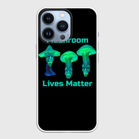 Чехол для iPhone 13 Pro с принтом Mushroom Lives Matter в Курске,  |  | Тематика изображения на принте: black lives matter | lives matter | гриб | грибнику | грибной | грибы | грибы лозунг | грибы монстры | грибы надпись | грибы неон | грибы прикол | грибы текст | злые грибы | неоновые грибы | сбор грибов