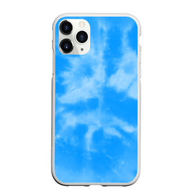 Чехол для iPhone 11 Pro Max матовый с принтом Голубой ТАЙ ДАЙ в Курске, Силикон |  | summer | tie dye | акварель | лето | разноцветная | тай дай | тайдай | яркая