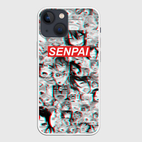 Чехол для iPhone 13 mini с принтом SENPAI СЕНПАИ в Курске,  |  | ahegao | anime | kawai | kowai | oppai | otaku | senpai | sugoi | waifu | yandere | аниме | ахегао | ковай | культура | отаку | семпай | сенпай | тренд | яндере