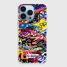 Чехол для iPhone 13 Pro с принтом СТИКЕРБОМБИНГ в Курске,  |  | fashion | sticker bombing | мода | наклейки | стикербомбинг | стикеры | текстура