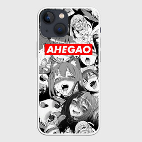 Чехол для iPhone 13 mini с принтом Ахегао лица лого в Курске,  |  | ahegao | kawai | kowai | oppai | otaku | senpai | sugoi | waifu | yandere | ахегао | ковай | отаку | семпай | сенпай | сэмпай | яндере