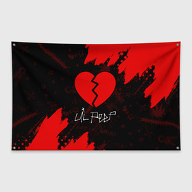 Флаг-баннер с принтом LIL PEEP / ЛИЛ ПИП в Курске, 100% полиэстер | размер 67 х 109 см, плотность ткани — 95 г/м2; по краям флага есть четыре люверса для крепления | Тематика изображения на принте: beautiful | daddy | heart | life | lil | lilpeep | music | peep | rap | rapper | rip | tattoo | лил | лилпип | литл | лого | музыка | папочка | пип | рип | рожица | рэп | рэпер | рэперы | сердечко | сердце | символ | тату | татуировки
