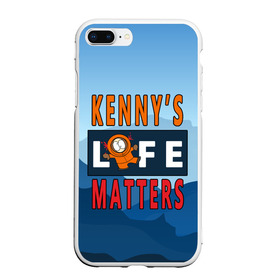 Чехол для iPhone 7/8 Plus матовый с принтом Kennys LIFE matters в Курске, Силикон | Область печати: задняя сторона чехла, без боковых панелей | Тематика изображения на принте: kenny | life matters | lives matter | south park | text | жизнь | кенни | маккормик | текст | фразы | южный парк