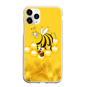 Чехол для iPhone 11 Pro матовый с принтом Лето. Пчелы. Мед в Курске, Силикон |  | 
