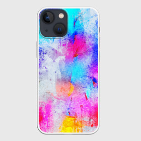 Чехол для iPhone 13 mini с принтом НЕОНОВЫЕ ПОТЕРТОСТИ в Курске,  |  | abstraction | watercolor | абстракция красок | акварель | брызги красок | живопись | краска | потертость красок | размытые краски | текстуры | яркие краски