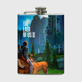 Фляга с принтом The Last of Us Part II в Курске, металлический корпус | емкость 0,22 л, размер 125 х 94 мм. Виниловая наклейка запечатывается полностью | ellie | the last of us part ii | один из нас часть 2 | постапокалипсис | элли