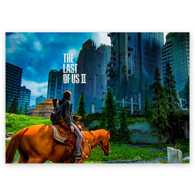 Поздравительная открытка с принтом The Last of Us Part II в Курске, 100% бумага | плотность бумаги 280 г/м2, матовая, на обратной стороне линовка и место для марки
 | ellie | the last of us part ii | один из нас часть 2 | постапокалипсис | элли