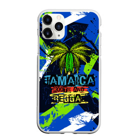 Чехол для iPhone 11 Pro матовый с принтом Jamaica Roots and reggae в Курске, Силикон |  | Тематика изображения на принте: jamaica | reggae | roots | летняя | лето | надпись | пальма | раста | регги | рэгги | текст | фраза | ямайка