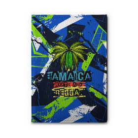 Обложка для автодокументов с принтом Jamaica Roots and reggae в Курске, натуральная кожа |  размер 19,9*13 см; внутри 4 больших “конверта” для документов и один маленький отдел — туда идеально встанут права | Тематика изображения на принте: jamaica | reggae | roots | летняя | лето | надпись | пальма | раста | регги | рэгги | текст | фраза | ямайка